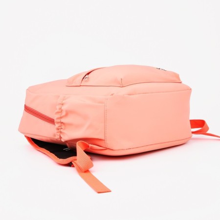 School backpack of textiles on lightning, Cute, 4 pockets, peach color-2