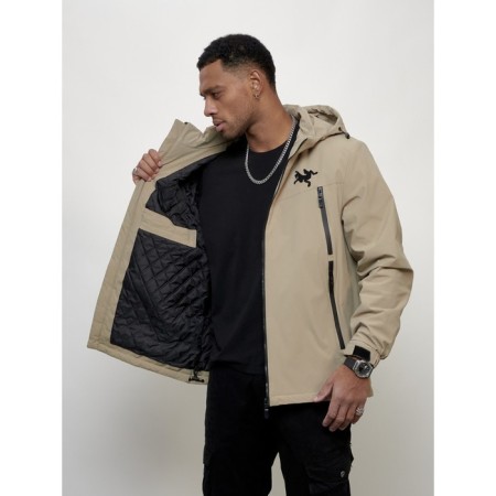 Male spring jacket, size 52, beige color-9