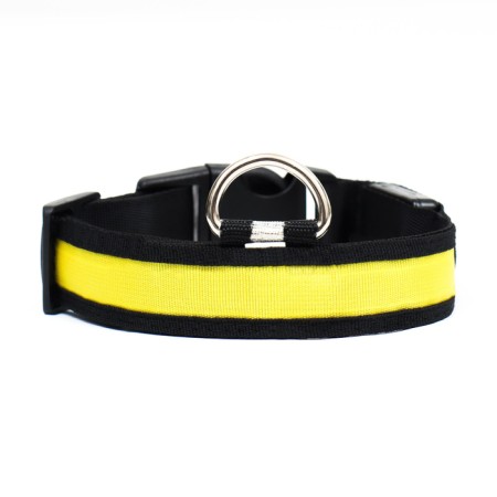 Collar with flash light 3 lumber modes Size l, Osh 45-52 x 2.5 cm yellow-4