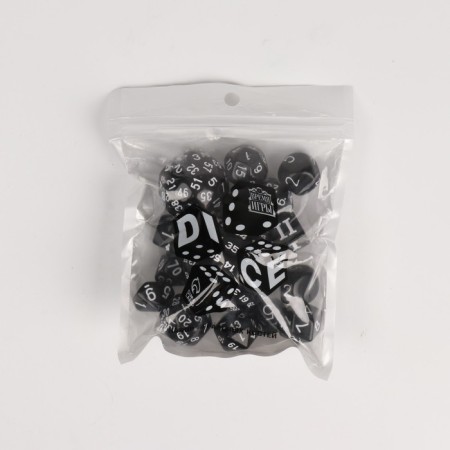 A set of cubes for D&D (Dungeons and Dragons, DND) "Game time", Series: D&D, 15 pcs, black-1