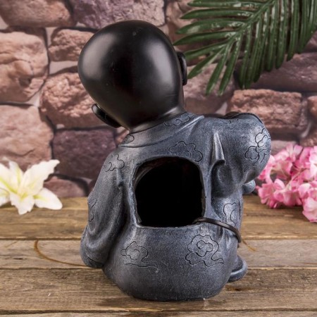 Table fountain "Little Buddha with a teapot" 34x21x20 cm-3