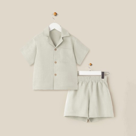 DECHELD HOME HOME (shirt and shorts) SL Home P 36 (134-140), light green-7