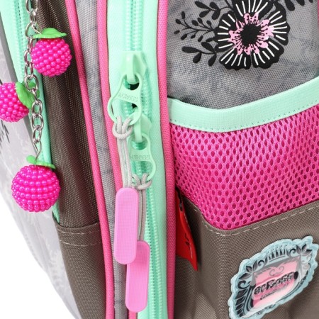Frame backpack 39 x 29 x 17 cm, Across 179, gray/pink ACR22-179-9-9