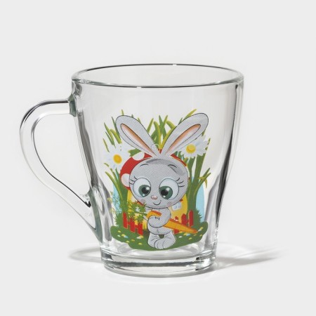 Mug "Funny Beasts", glass, 250 ml, in gift packaging, Mix drawing-6