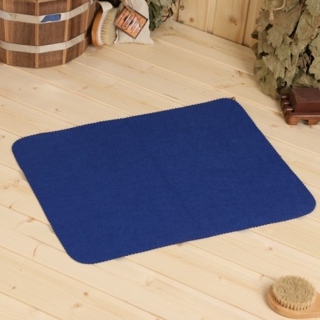 Set for a bath: a hat and a rug "Born to win" blue-1