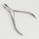 Manicure nippers for cuticle, 9.5 cm, blade length - 10 mm, on the blist, silver color
