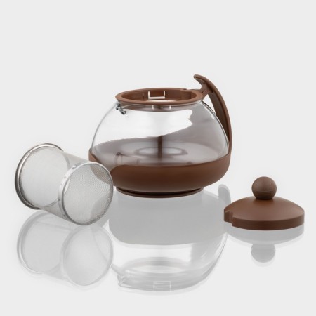 Glass teapot “Fantasy”, 750 ml, with metal sieve, color mix-2