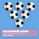 Sugar medallions TOP Decor, "football", 27 mm, set 63 pcs.