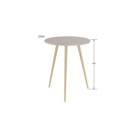 Brown table "Bex 550", 450 × 450 × 550 mm, color cream-3