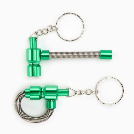 The smoking "spring" tube, with a brass framing, 3.5 x 7.5 cm