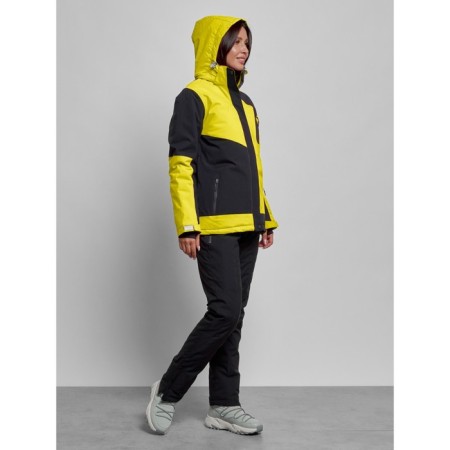 Ski costume female winter, size 42, yellow color-6