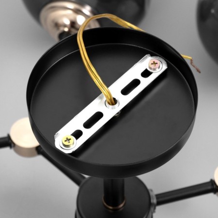 Molecule chandelier 6he27 40W black and gold 75x75x36 cm-8