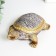Souvenir Polystone "Little Turtle" with a golden pattern 10.5x10.5x5.5 cm