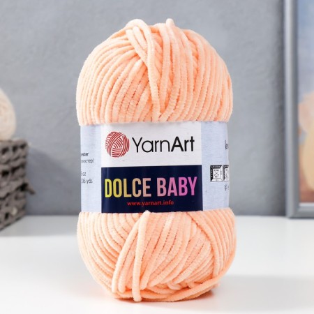 Yarn "Dolce Baby" 100% micropoliester 85m/50 g (773 peach)