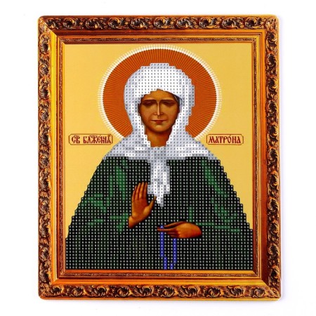 Diamond embroidery with partial filling of Matrona 21 × 25 cm, canvas, capacity-1