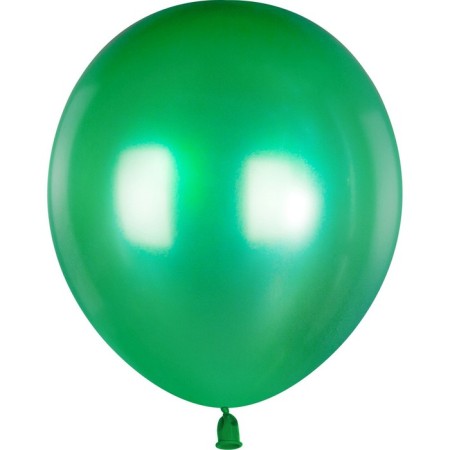 Latex ball 12 ", metallic, 100 pcs., Dark green