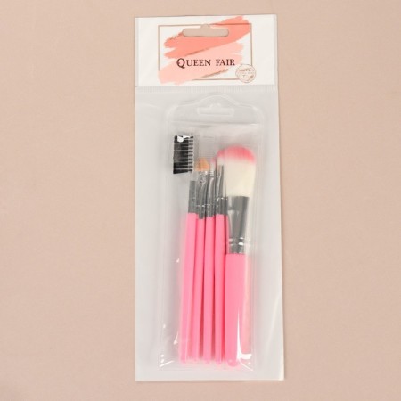 Set of makeup brushes "Tenderness", 5 objects, pink color-7