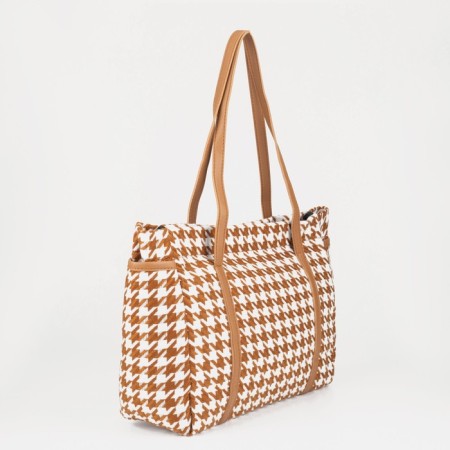 Zipper bag with lightning, beige color-1