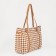Zipper bag with lightning, beige color