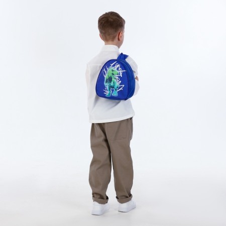 Children's backpack on the zipper "chosen", the color is blue-7