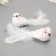 Fluffs on the clothespin set 2 pcs "Doves with sparkles and a long tail" White 5x6x15 cm