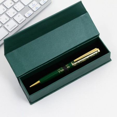 Pen in the gift case "Dear Teacher", metal, blue paste, writing node 1.0 mm-7