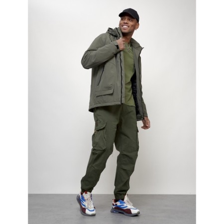 Male spring jacket, size 56, khaki color-11