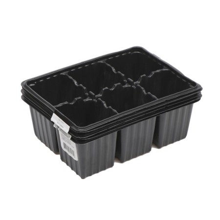 Cassette for seedlings, 6 cells of 120 ml, set of 5 pcs., Black-4
