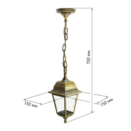 Lamp Garden era E27, IP44, 60W, 150x170x700 mm, bronze-5