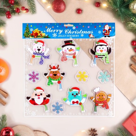 Stickers on the windows "New Year Assortment-4", 30 x 25 cm-1