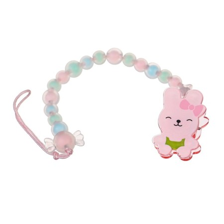 Holder for the nipple - dummy "bunny", pink color-2