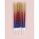 Candles for the cake "High spiral", 6 pcs, yellow gradient, red, blue