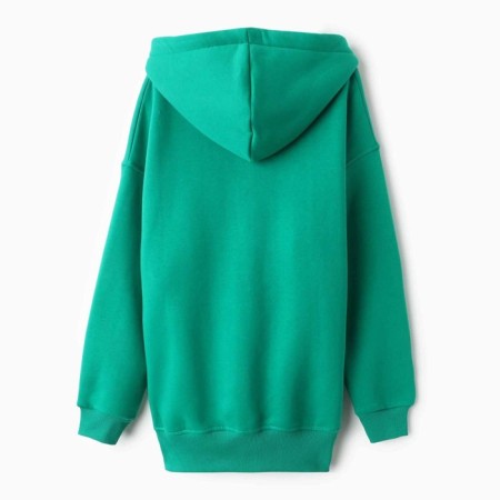 Women's sweatshirt was laid down, the color is dark green, rr One size (42-50)-5