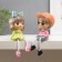 Souvenir Polystone "Bucks in the cap and a girl with a bow" dl. legs, set 2 pcs 6x7x17 cm
