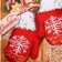 New Year's towel "mittens" 35x60 cm