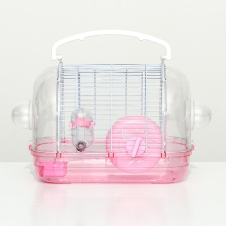 A cage for rodents with filling, 47 x 30 x 38, cm, pink-8