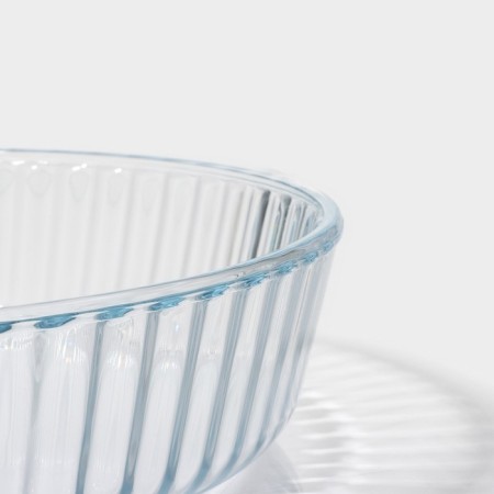 Form for baking and baking of heat -resistant glass Round shares, 2 liters-4