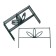 Decorative fence, 45 × 335 cm, 5 sections, metal, green, "3 petals"