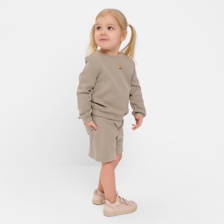 Kidsa (sweatshirt, shorts) minku, gray color, height 116 cm-4
