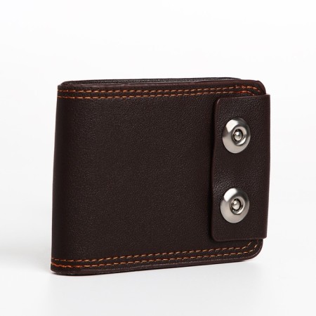 Male purse on magnets, brown color