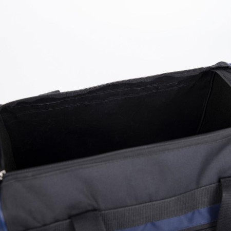 Sports bag with lightning, 3 outer pockets, black/blue color-3