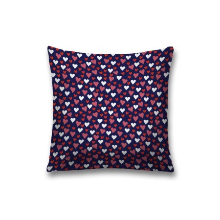 Decorative pillowcase "Snowfall from hearts", on a zipper, size 45x45 cm