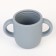 Drunker with a pipe Children's silicone "Try AGAIN", 200 ml., With handles, color gray color
