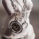 Pendant "chain" new moon, color silver, l = 45 cm