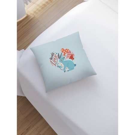 Decorative pillowcase "with love", on a zipper, size 45x45 cm-1