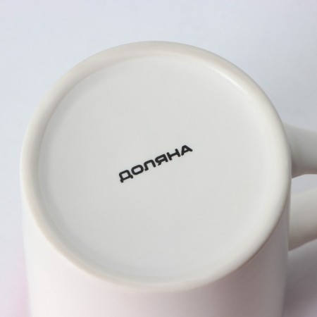 Porcelain share mug "Friday", 380 ml, white color-3