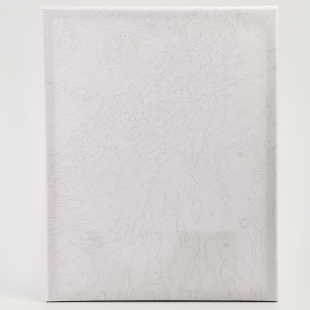 Picture on numbers on a canvas with a subframe with gold paint "Coast", 40 x 50 cm-3