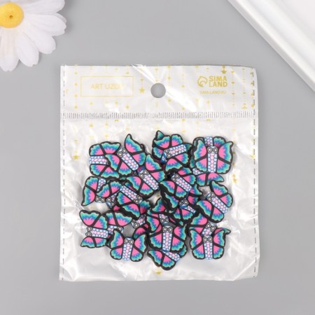 PVC "Blue butterflies" decor set 20 grams 0.3x1.7x1.9 cm-3