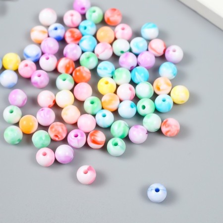 Beads for creativity plastic "Divorces" Color set 20 grams 0.8x0.8x0.8 cm-2
