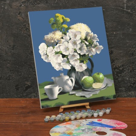 Picture on numbers on canvas with a subframe "Still Life", 40 x 50 cm-1